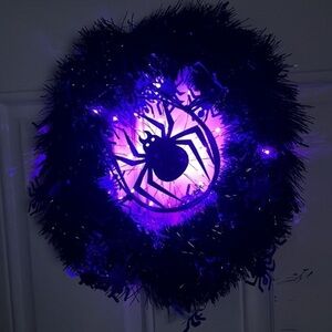 Spellbinding Halloween Magic: Illuminate Your Home -‎ Halloween Spider Wreath